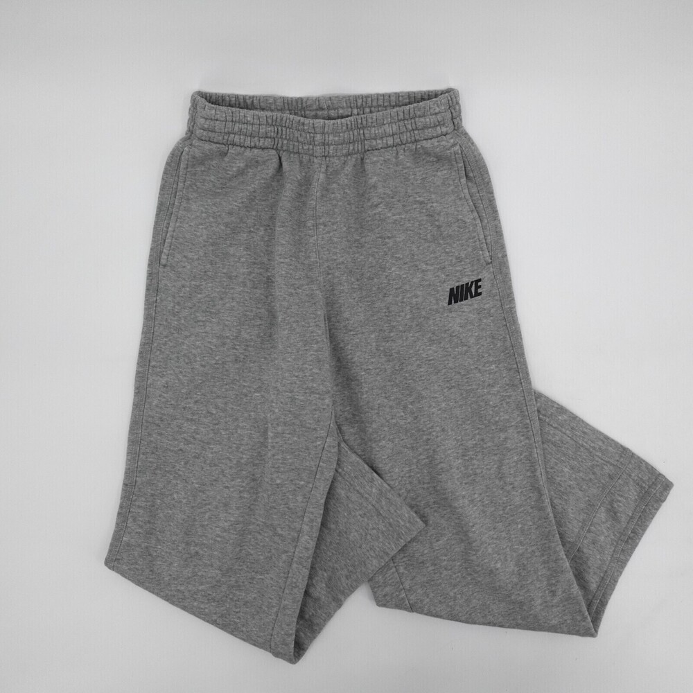 Nike Pants Jogger Youth Large Gray Elastic Waist Drawstring Pocket Logo